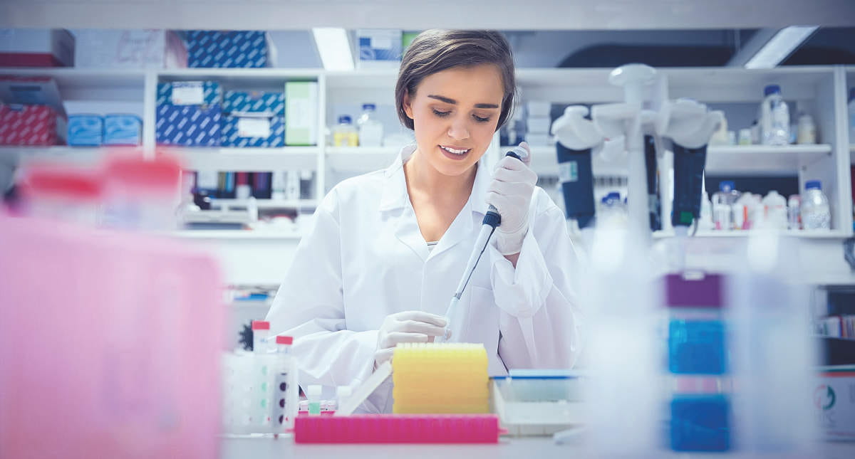 Person working in a laboratory
